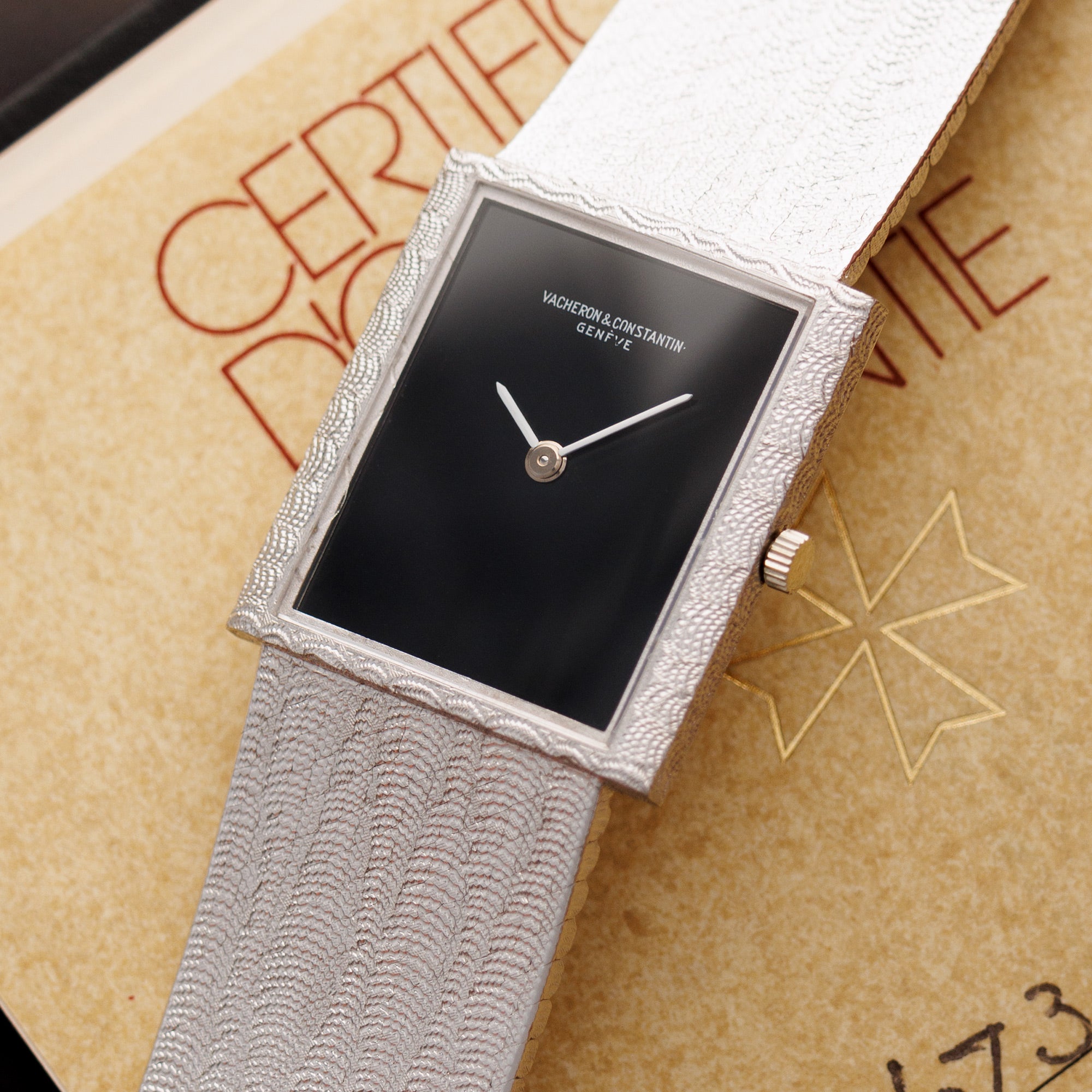 Vacheron Constantin - Vacheron Constantin White Gold Watch Ref. 33001 with Onyx Dial - The Keystone Watches