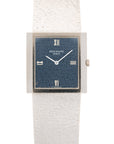 Patek Philippe - Patek Philippe White Gold Bracelet Watch Ref. 3571 with Rare Textured Blue Dial - The Keystone Watches
