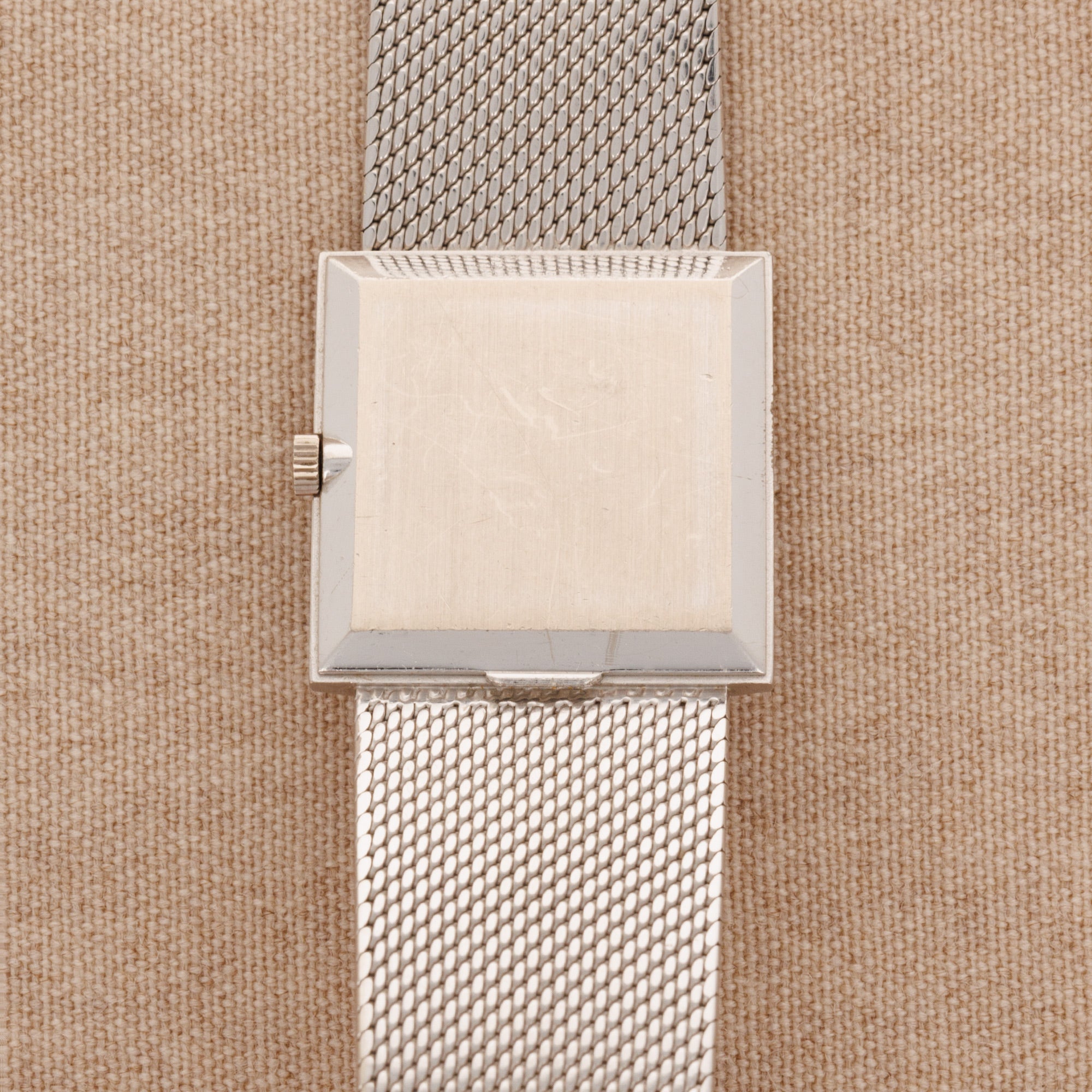 Patek Philippe - Patek Philippe White Gold Bracelet Watch Ref. 3571 with Rare Textured Blue Dial - The Keystone Watches