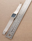 Patek Philippe - Patek Philippe White Gold Bracelet Watch Ref. 3571 with Rare Textured Blue Dial - The Keystone Watches