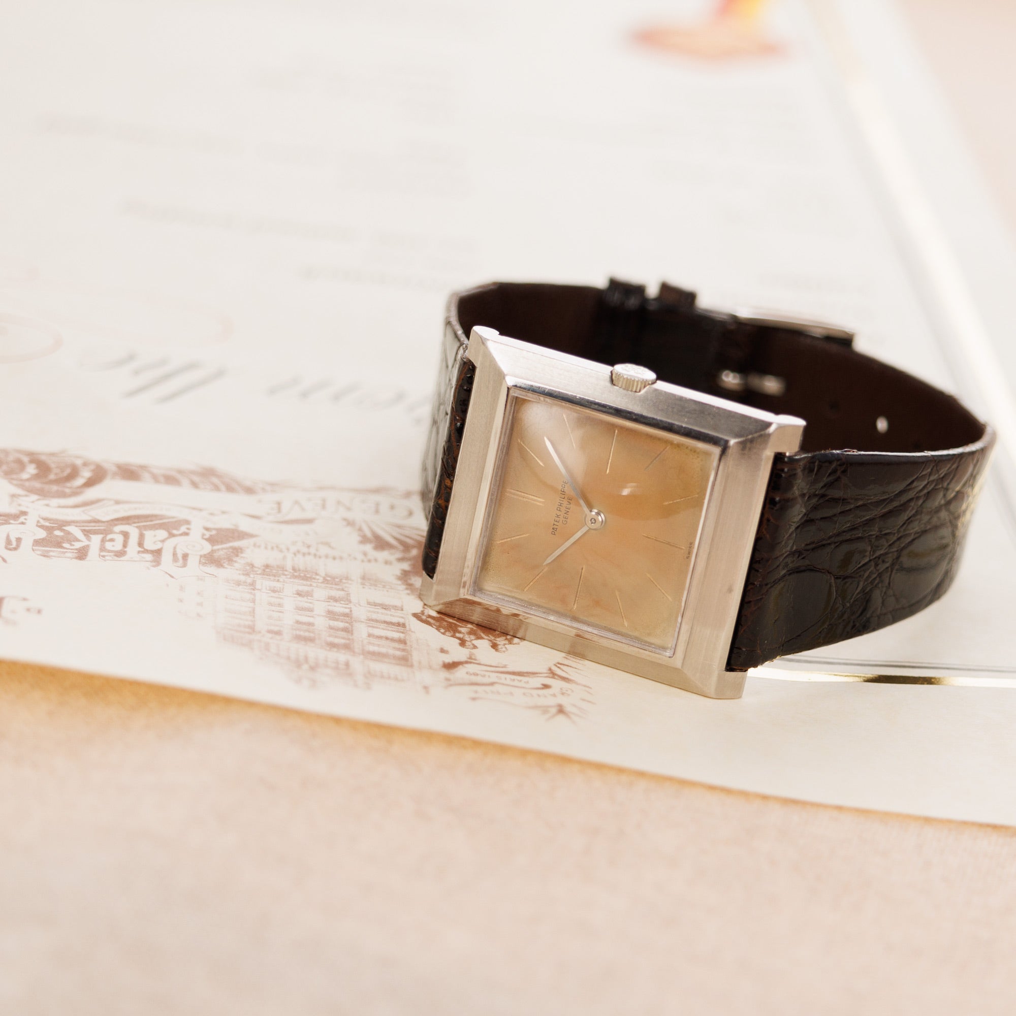 Patek Philippe - Patek Philippe White Gold Square Watch Ref. 3404 - The Keystone Watches