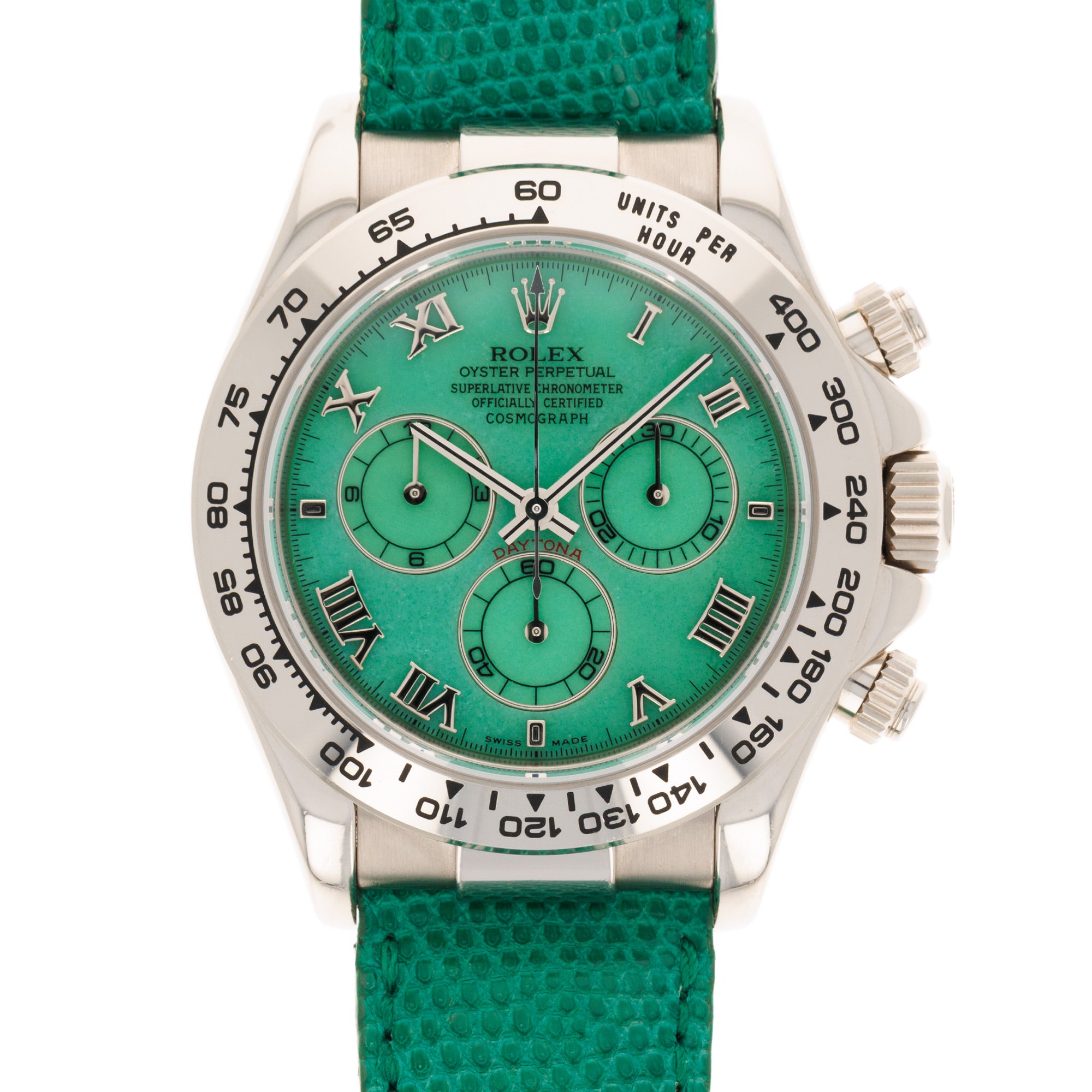 Rolex - Rolex White Gold Daytona Green Beach Watch Ref. 116519 - The Keystone Watches