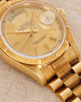 Rolex - Rolex Yellow Gold Day Date Ref. 18248 with Factory Bark Finish - The Keystone Watches