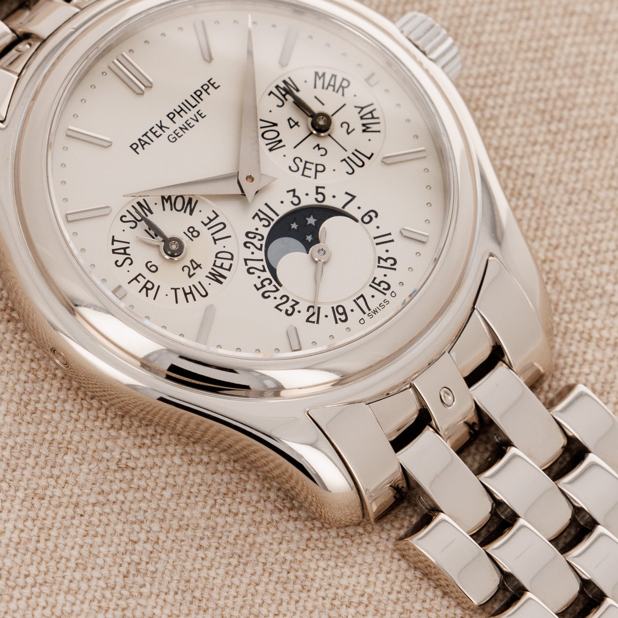 Patek Philippe - Patek Philippe White Gold Perpetual Calendar Watch Ref. 5136 - The Keystone Watches