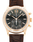 Patek Philippe - Patek Philippe Rose Gold Annual Calendar Chronograph Ref. 5961R with Factory Diamonds - The Keystone Watches
