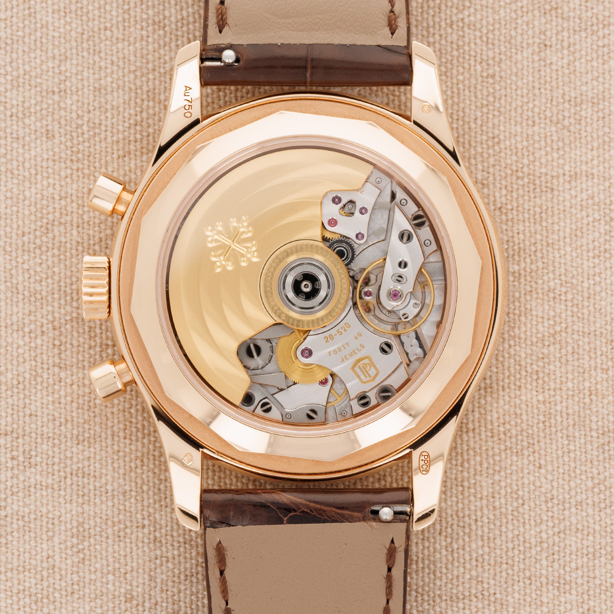 Patek Philippe - Patek Philippe Rose Gold Annual Calendar Chronograph Ref. 5961R with Factory Diamonds - The Keystone Watches