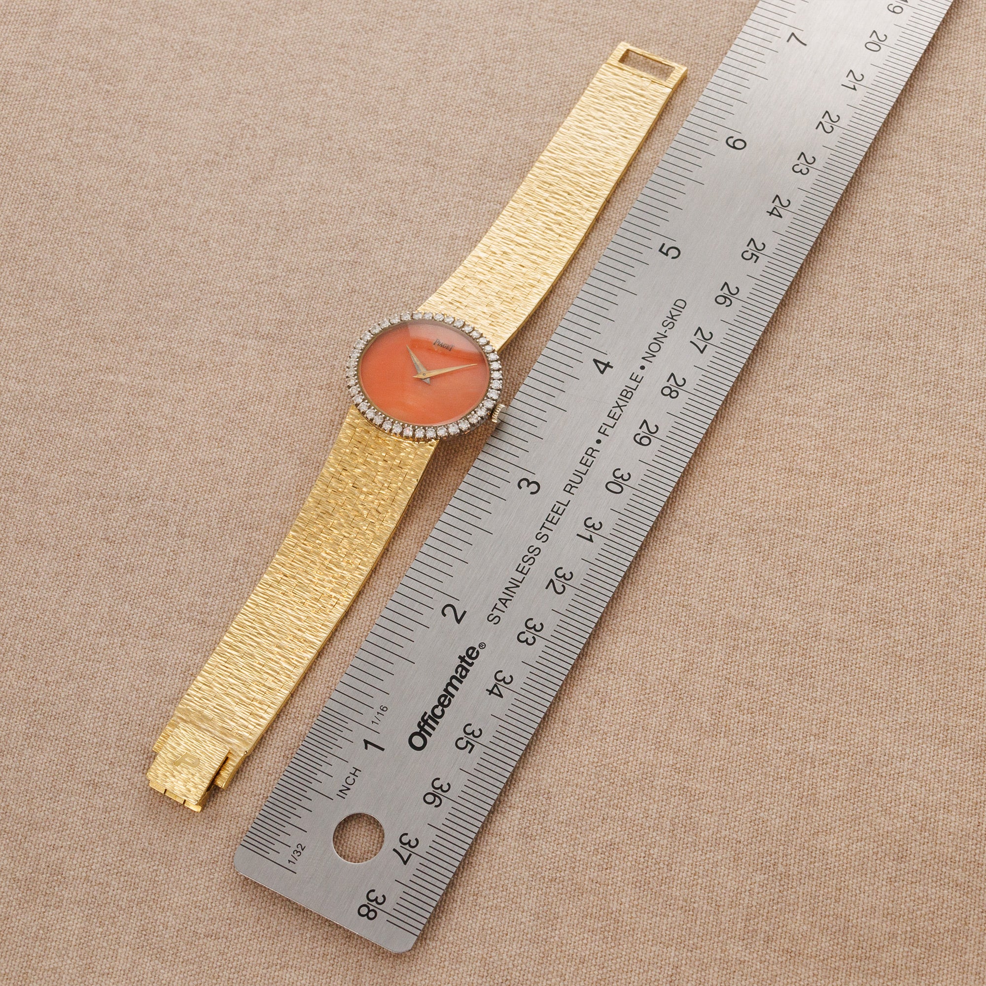 Piaget - Piaget Yellow Gold Coral Diamond Watch - The Keystone Watches