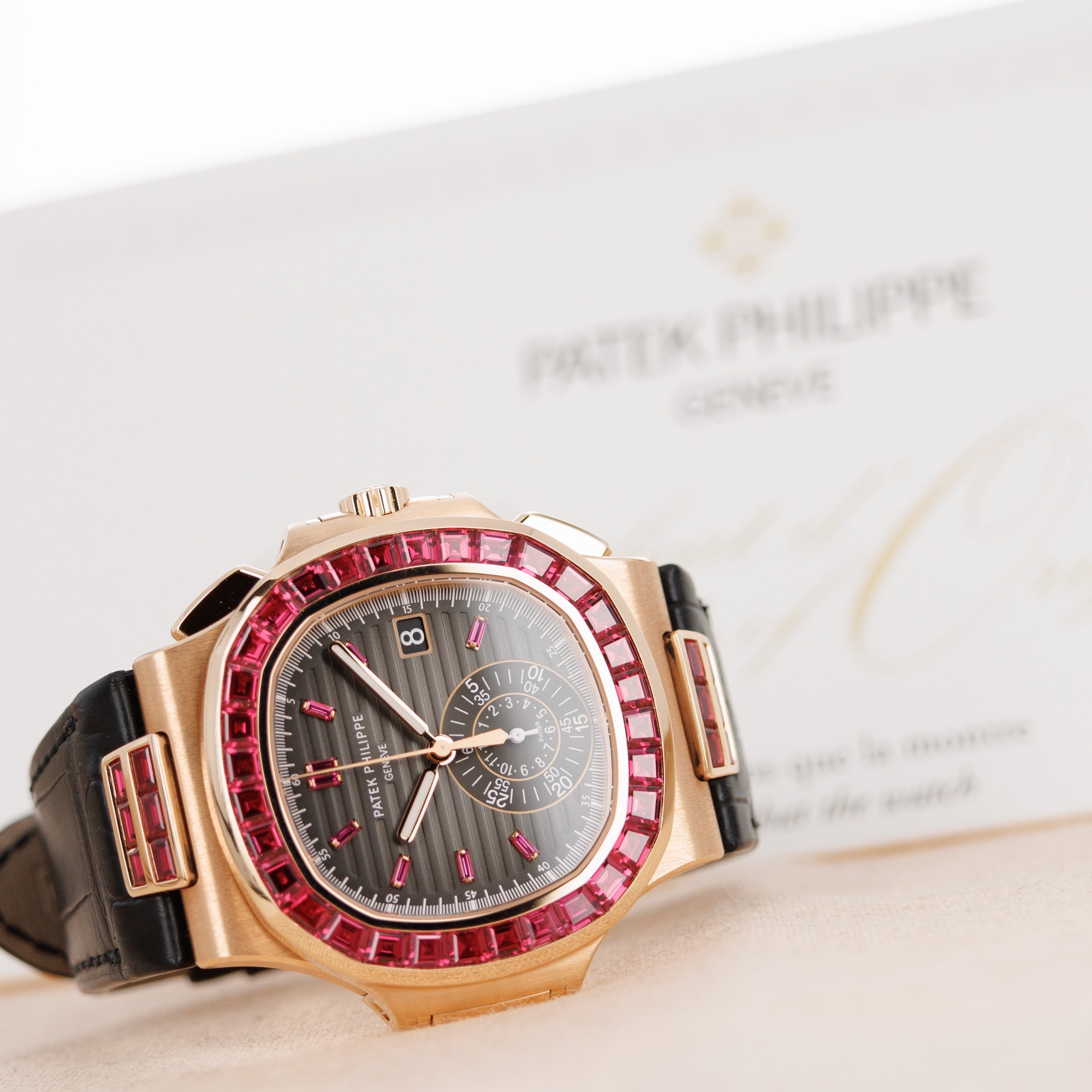 Patek Philippe - Patek Philippe Rose Gold Nautilus Ruby Watch Ref. 5980 - The Keystone Watches