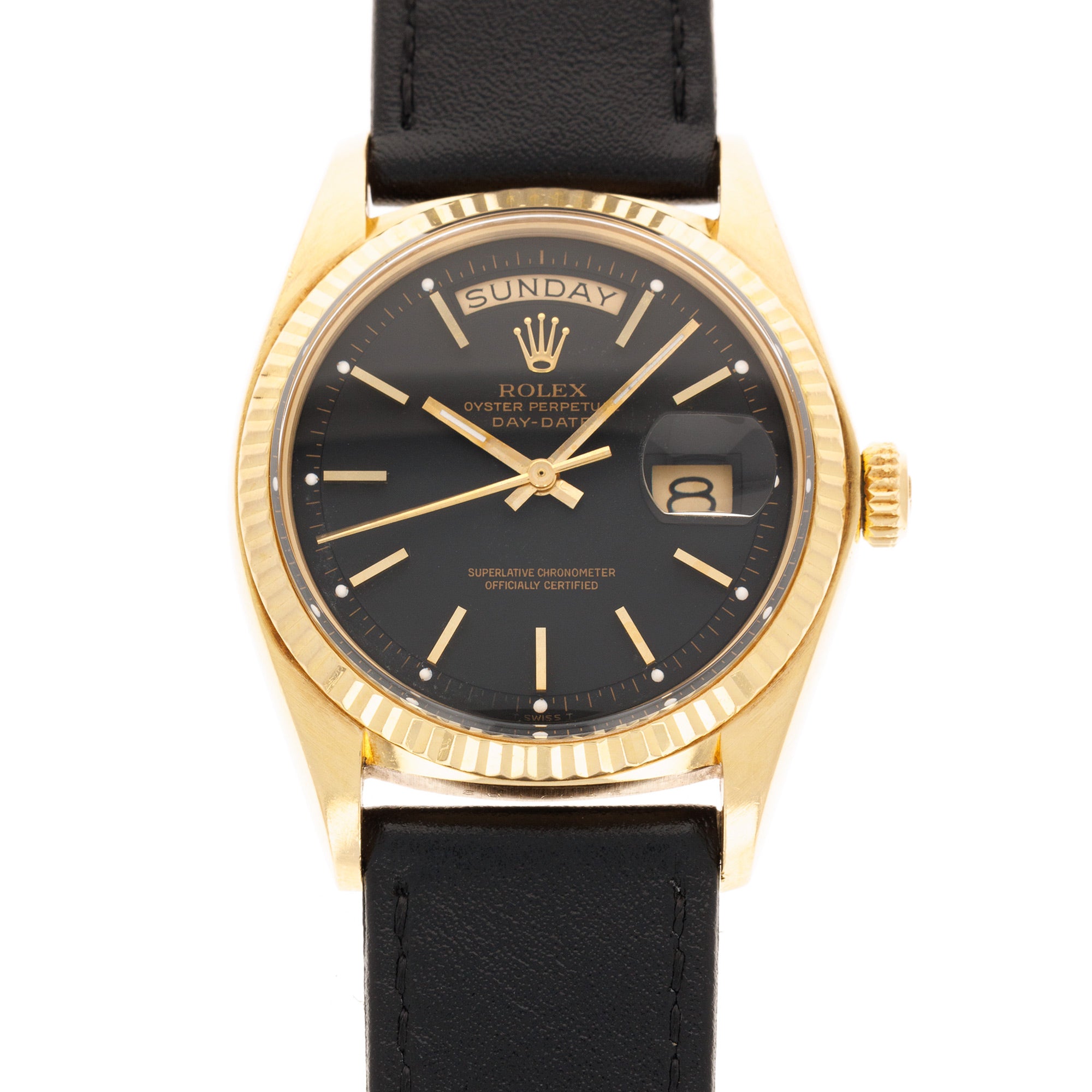 Rolex - Rolex Yellow Gold Day Date Ref. 1803 with Matte Black Dial - The Keystone Watches