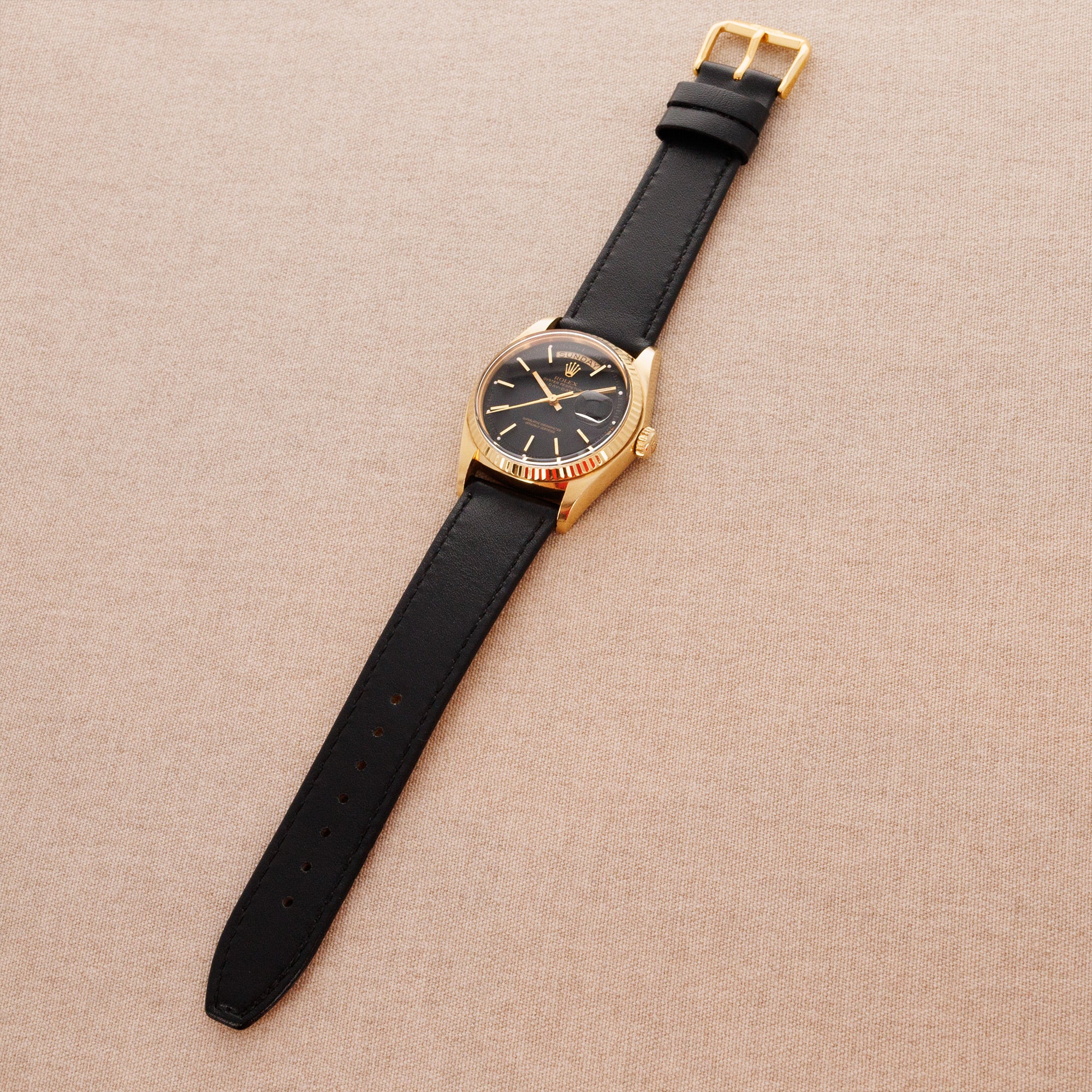 Rolex - Rolex Yellow Gold Day Date Ref. 1803 with Matte Black Dial - The Keystone Watches