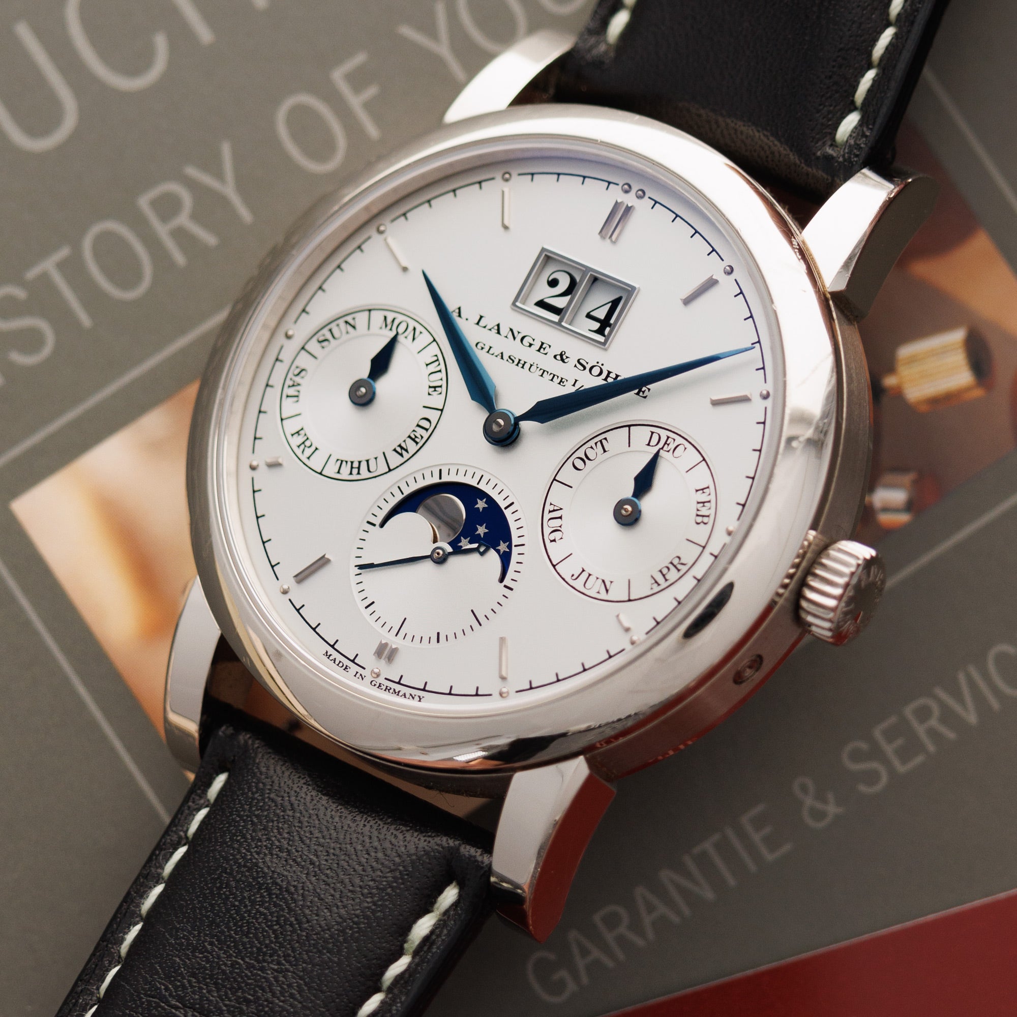 Lange Sohne White Gold Annual Calendar Watch - Main Image