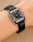Cartier - Cartier Steel Black Lacquer Santos Dumont Ref. WSSA0046 - The Keystone Watches