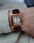 Cartier - Cartier Rose Gold Tank a Vis Dual Time Ref. 2594 - The Keystone Watches
