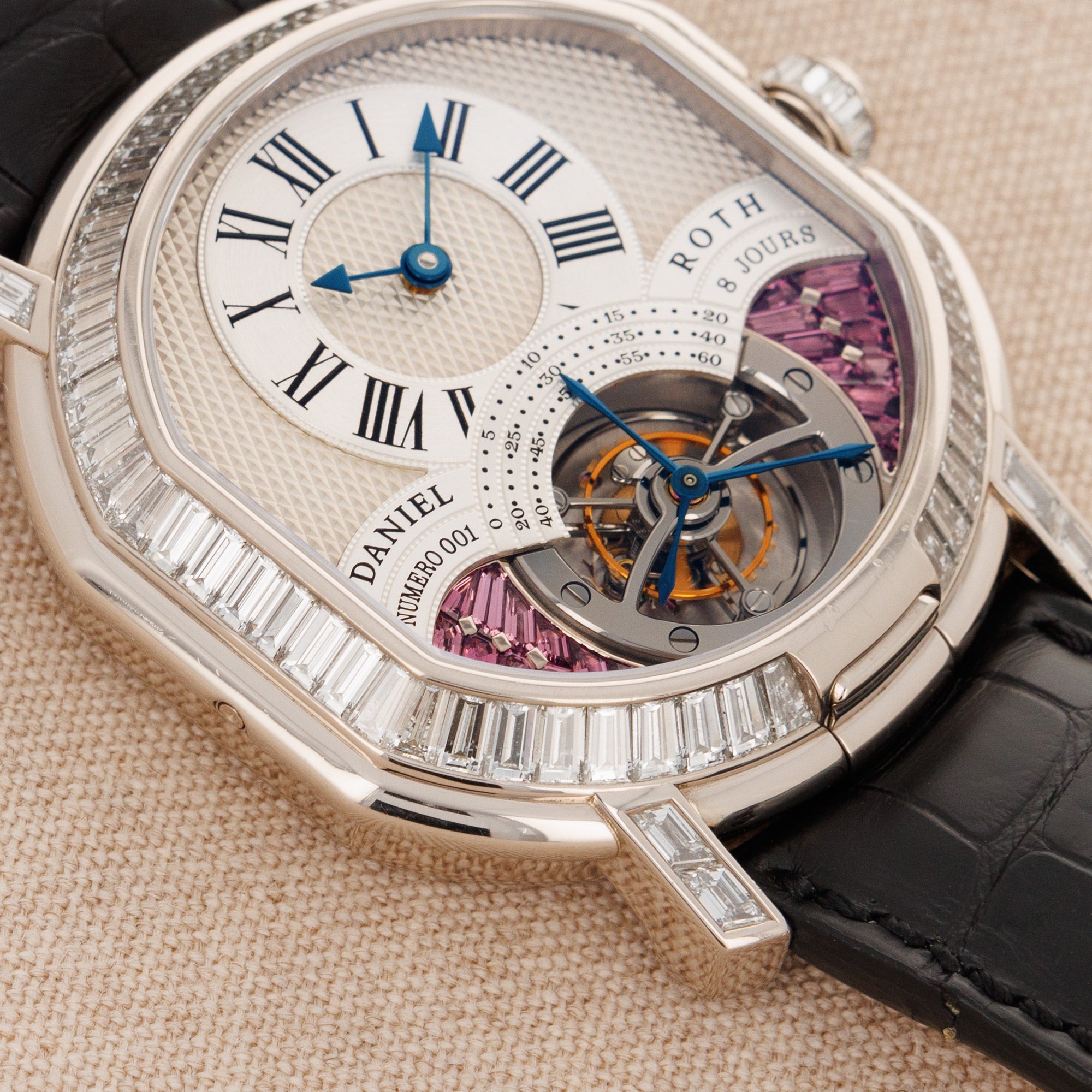 Daniel Roth - Daniel Roth 8-Day Double Face Tourbillon Diamond & Sapphire Watch Ref. 197.x.60 - The Keystone Watches