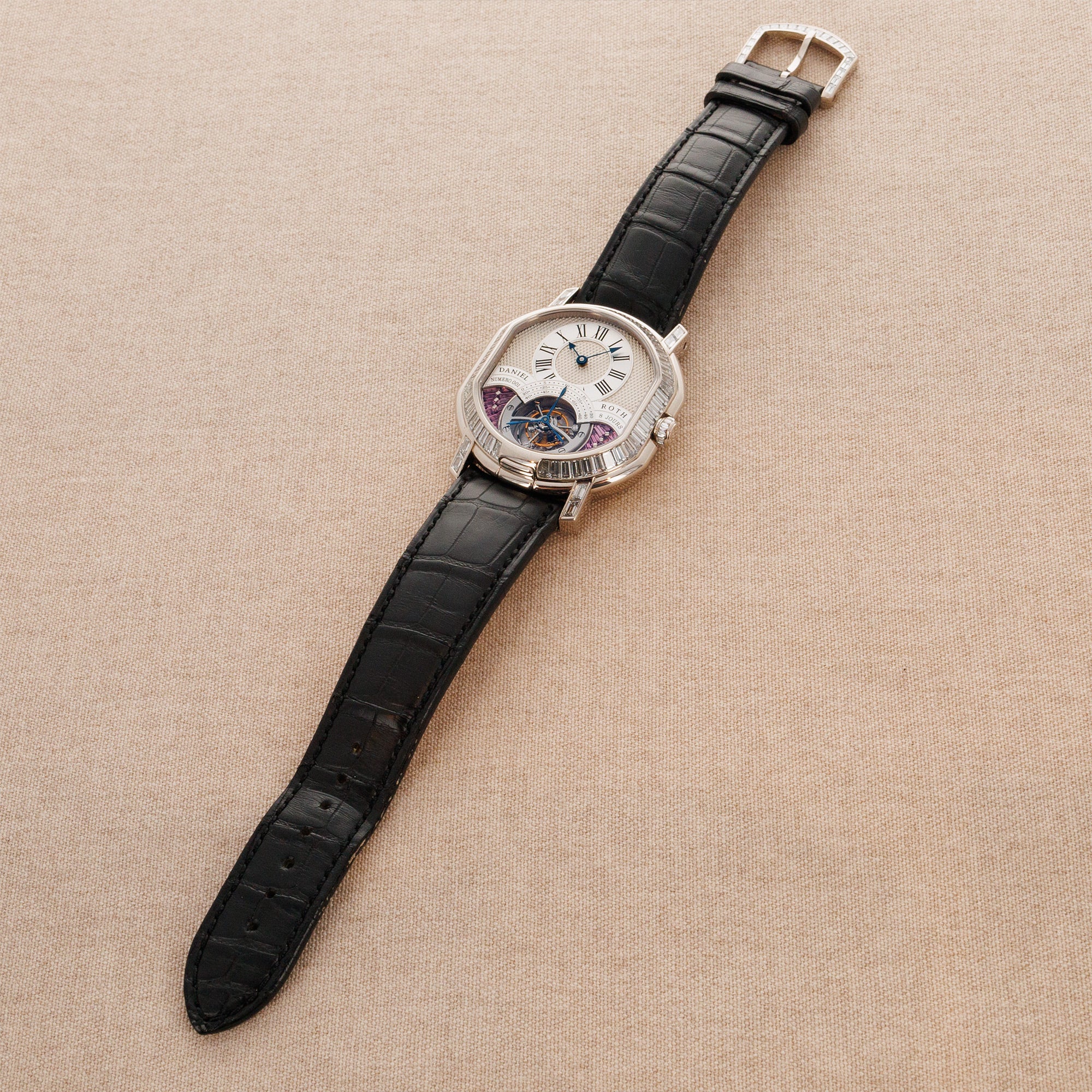 Daniel Roth - Daniel Roth 8-Day Double Face Tourbillon Diamond & Sapphire Watch Ref. 197.x.60 - The Keystone Watches