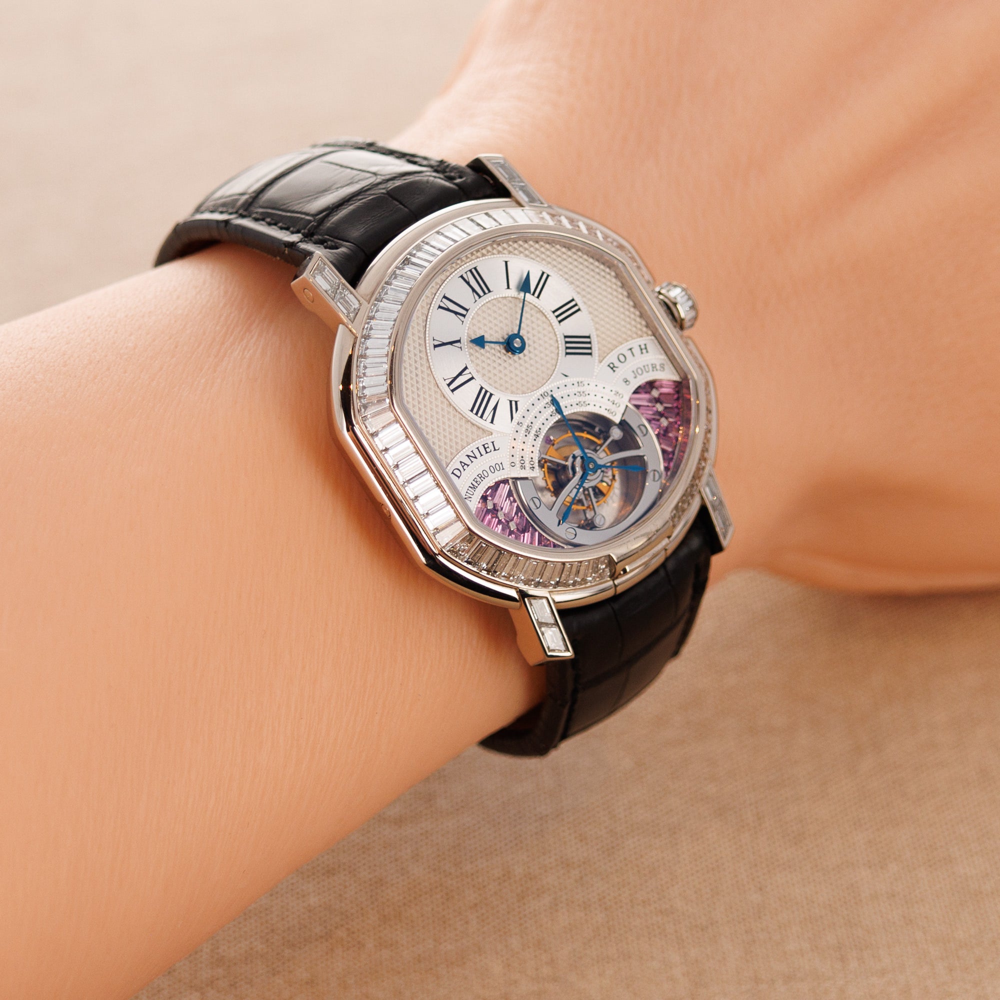 Daniel Roth - Daniel Roth 8-Day Double Face Tourbillon Diamond & Sapphire Watch Ref. 197.x.60 - The Keystone Watches