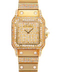 Cartier - Cartier Yellow Gold Santos Carree Diamond - The Keystone Watches