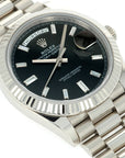 Rolex - Rolex Day-Date white gold baguette diamond dial ref. 228239 - The Keystone Watches