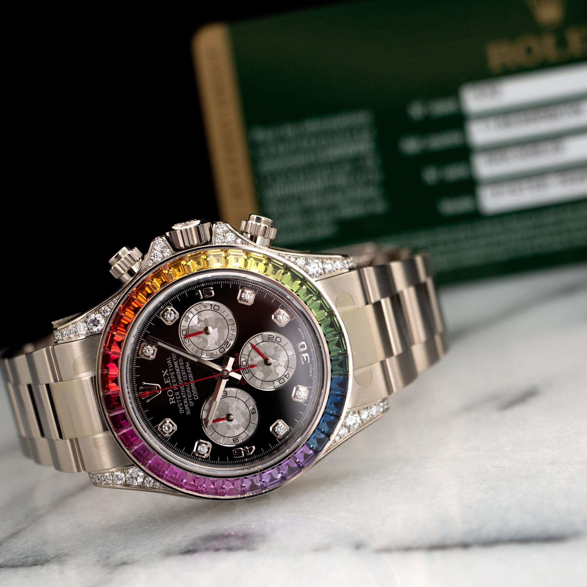 Rolex - Rolex White Gold Cosmograph Daytona Rainbow Watch Ref. 116599 - The Keystone Watches