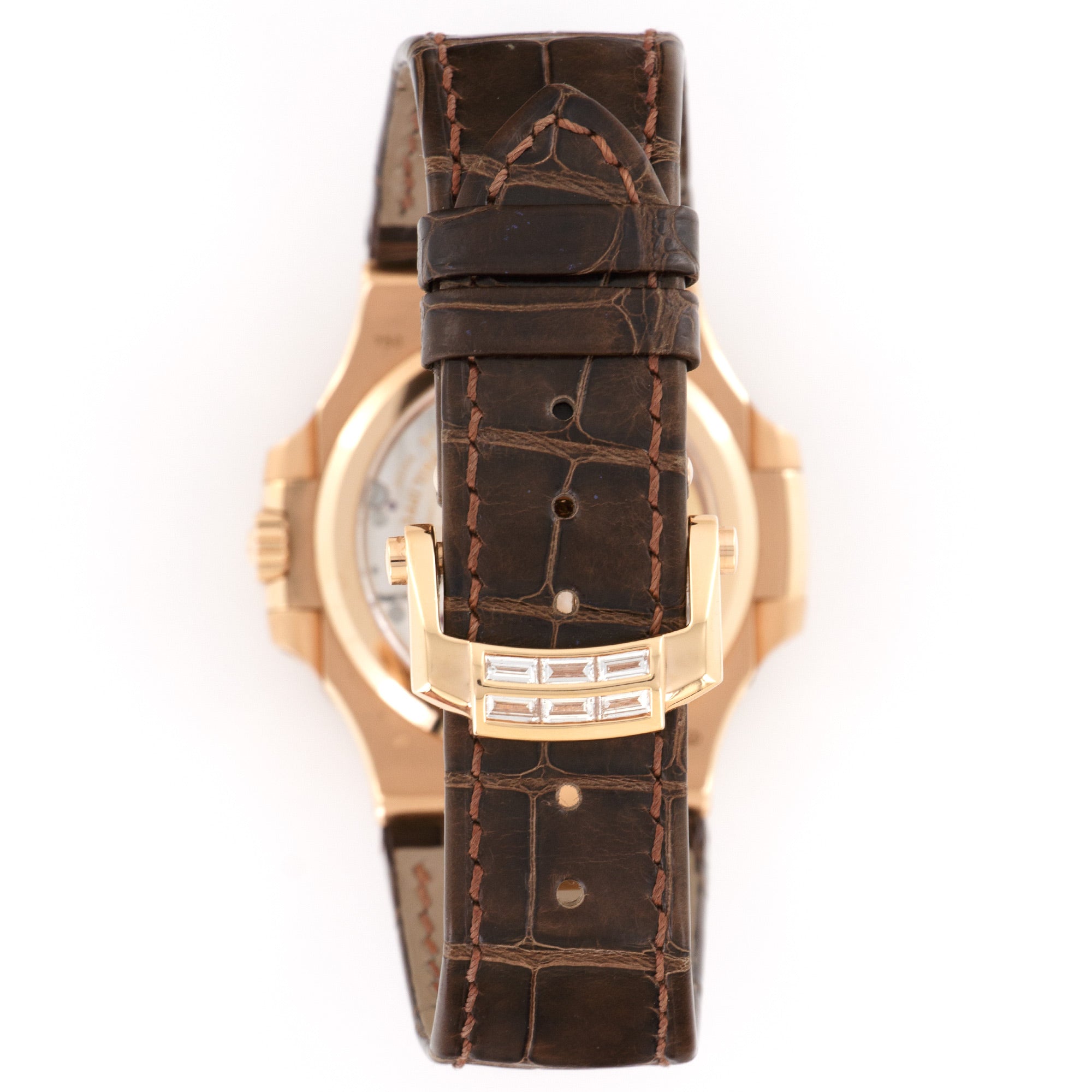 Patek Philippe - Patek Philippe Rose Gold Nautilus Diamond Watch Ref. 5724, Retailed by Tiffany & Co. - The Keystone Watches