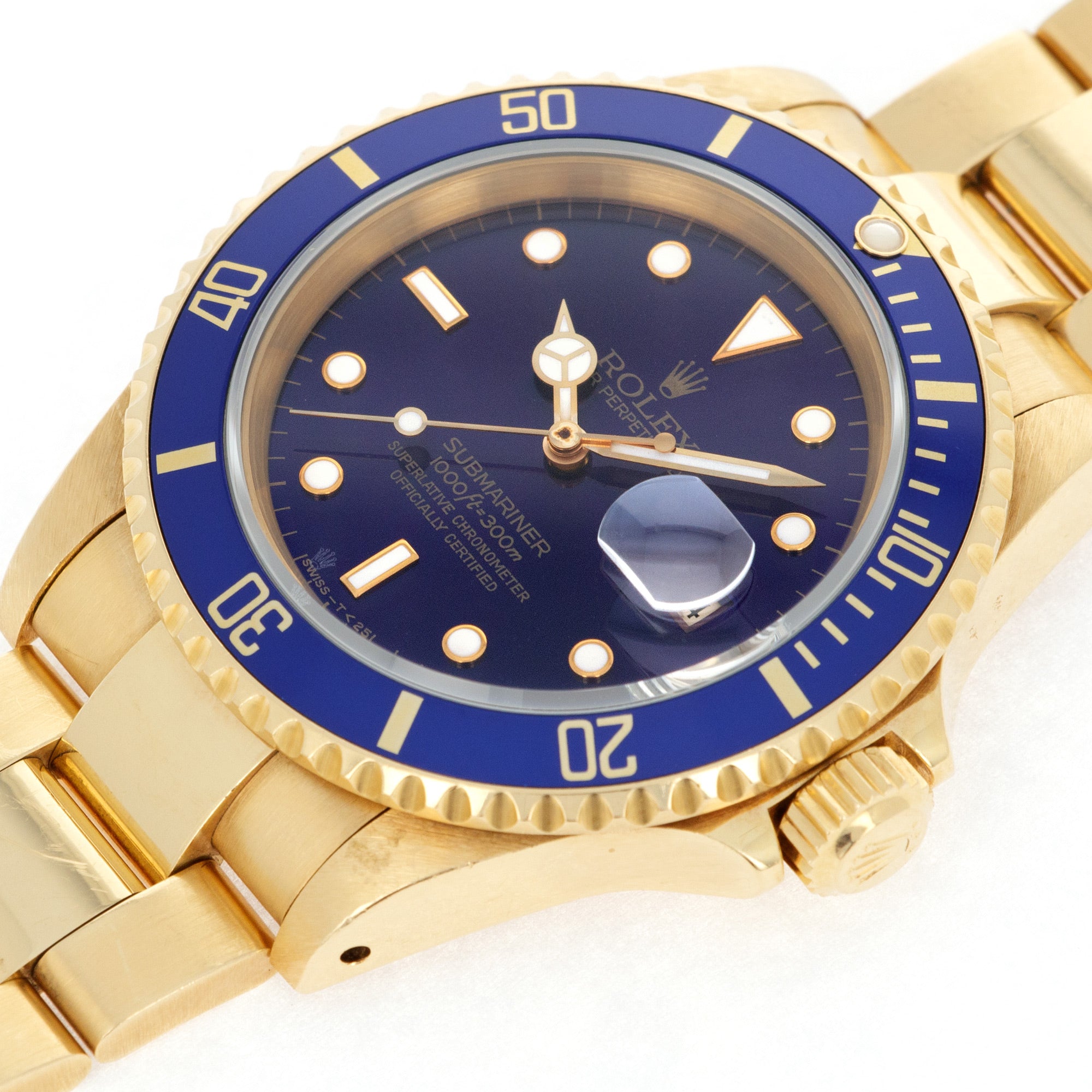 Rolex - Rolex Yellow Gold Submariner Ref. 16618 with Purple Hue Dial - The Keystone Watches