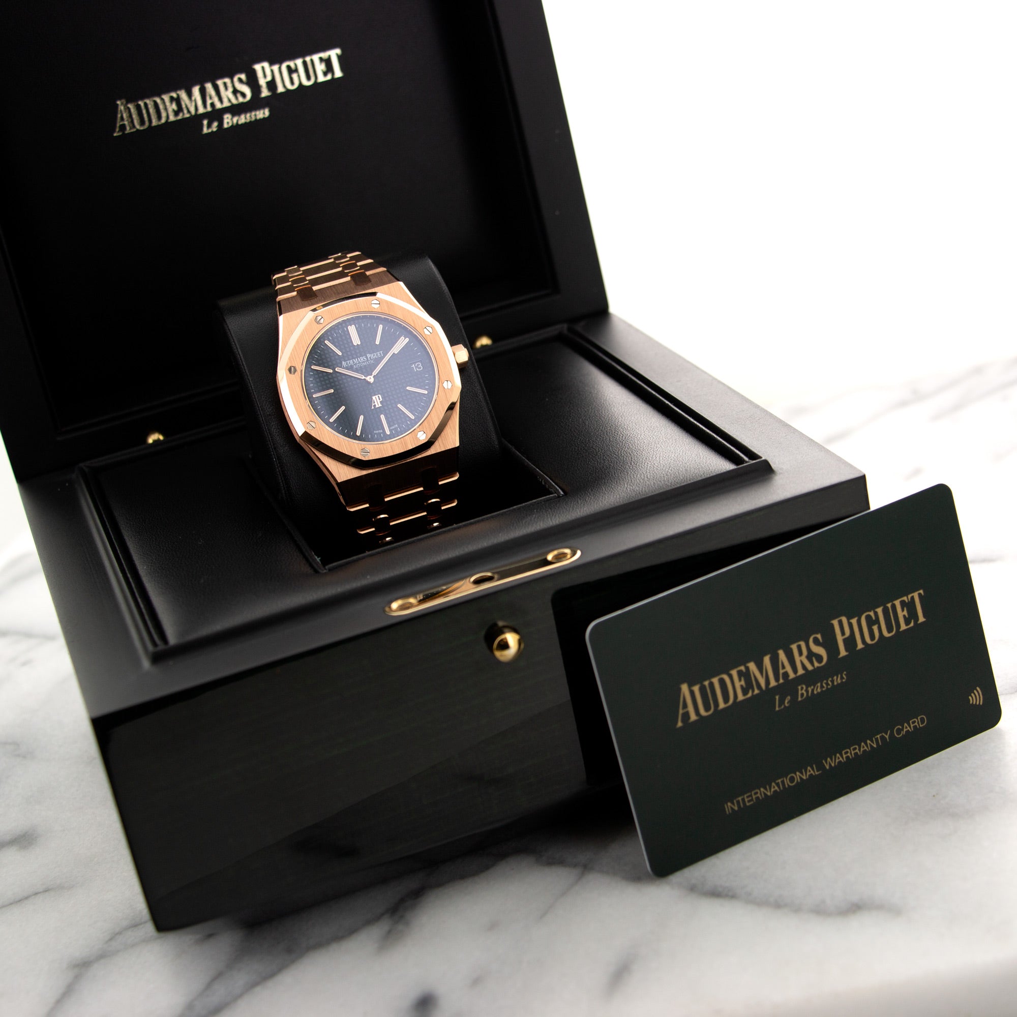 Audemars Piguet - Audemars Piguet Rose Gold Royal Oak Automatic Extra-Thin Watch - The Keystone Watches