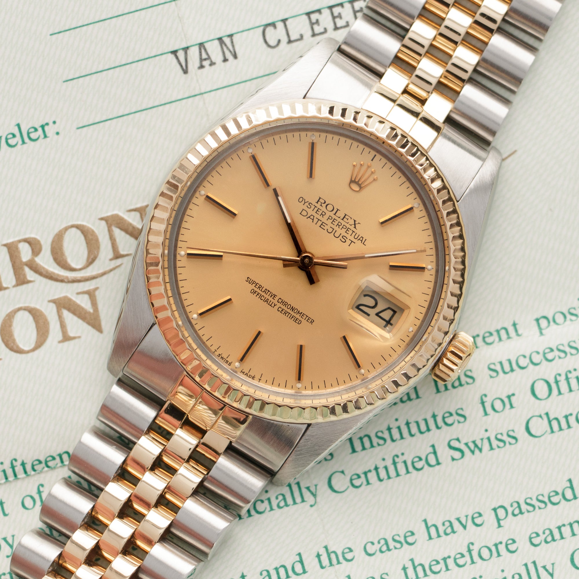 Rolex - Rolex Two-Tone Datejust Watch Ref. 16013, Retailed by Van Cleef & Arpels - The Keystone Watches