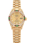 Rolex - Rolex Yellow Gold Datejust Diamond and Ruby Watch Ref. 69038 - The Keystone Watches