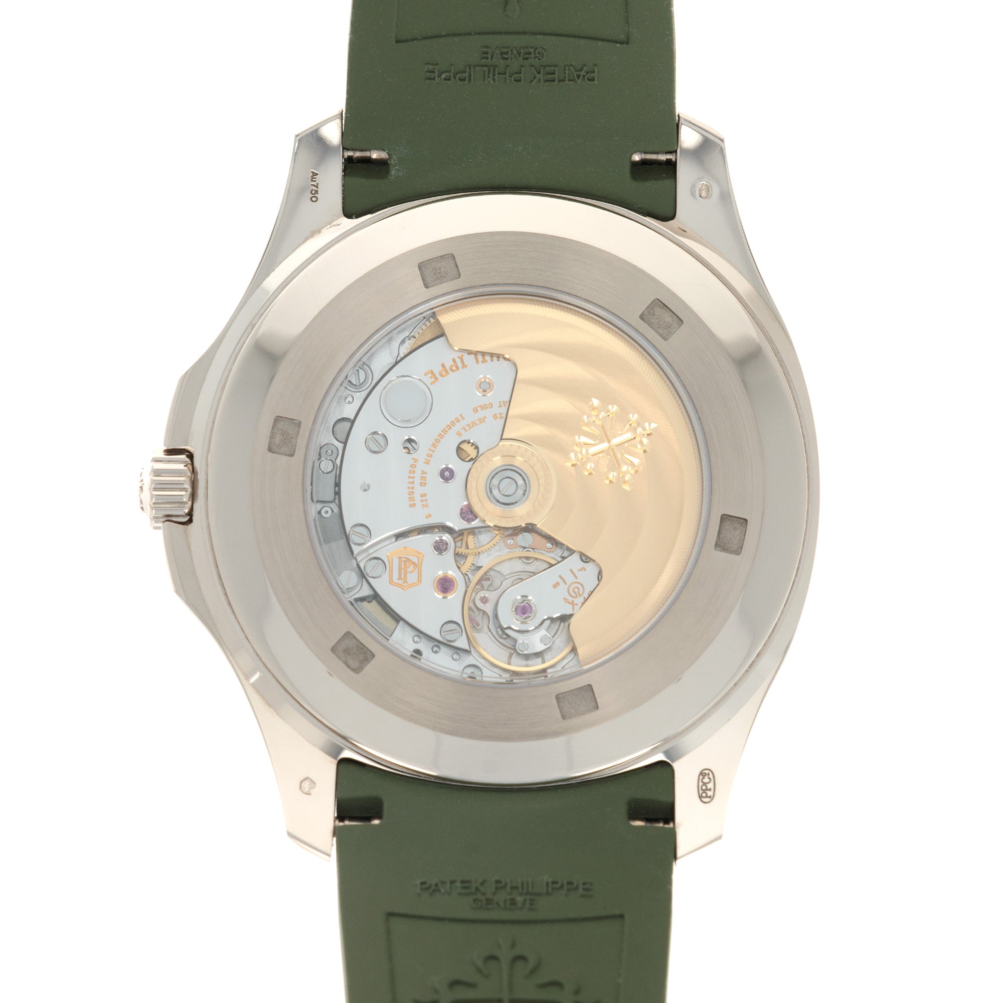 Patek Philippe - Patek Philippe White Gold Aquanaut Khaki Green Watch Ref. 5168 - The Keystone Watches