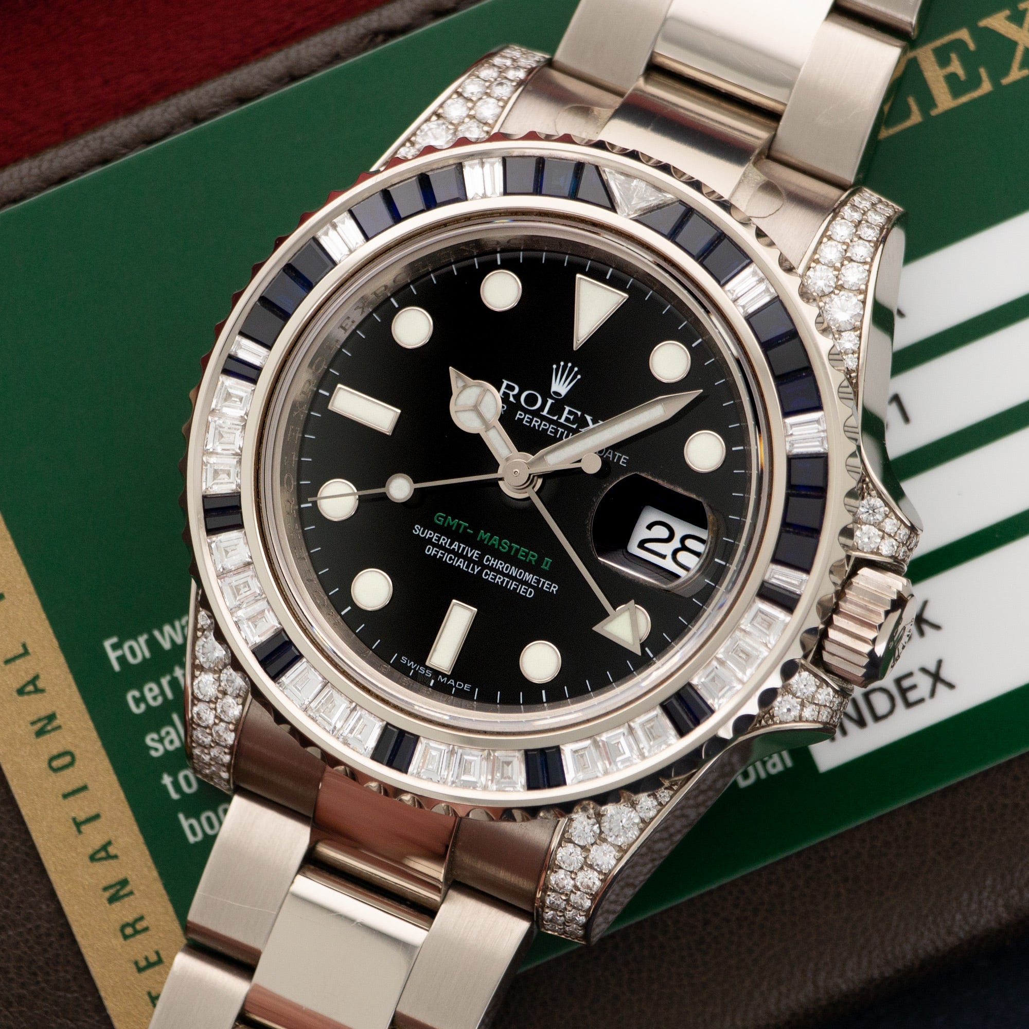 Rolex - Rolex White Gold GMT-Master II Diamond & Sapphire Watch Ref. 116759 - The Keystone Watches