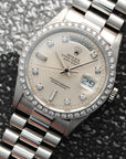 Rolex - Rolex Platinum Day-Date Ref 18046 with Diamond Bezel and Diamond Dial - The Keystone Watches