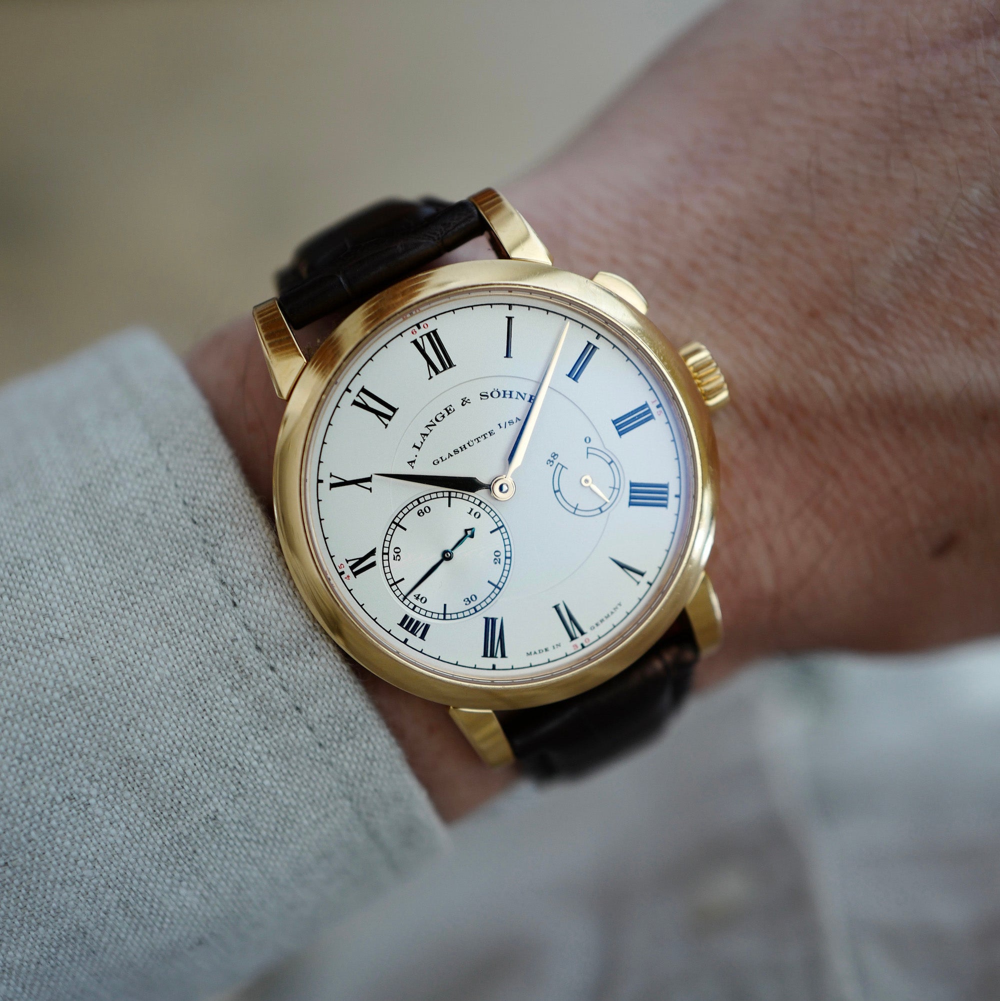 A. Lange & Sohne - A Lange & Sohne Rose Gold Richard Lange Referenzuhr Ref. 250.032 - The Keystone Watches