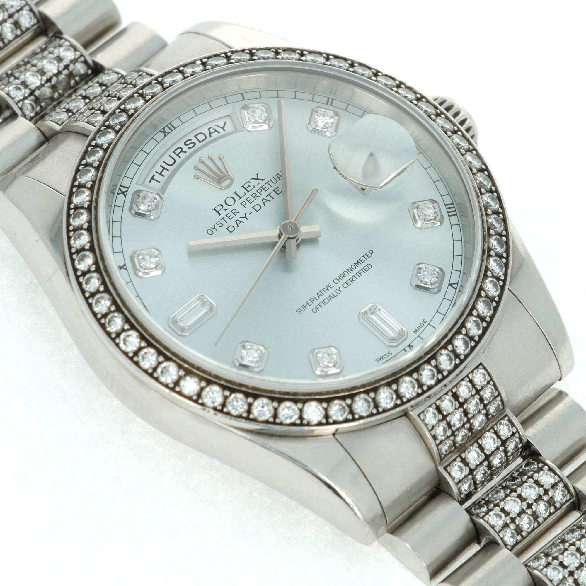 Rolex - Rolex Platinum and Diamond Day-Date Ref. 118346 - The Keystone Watches