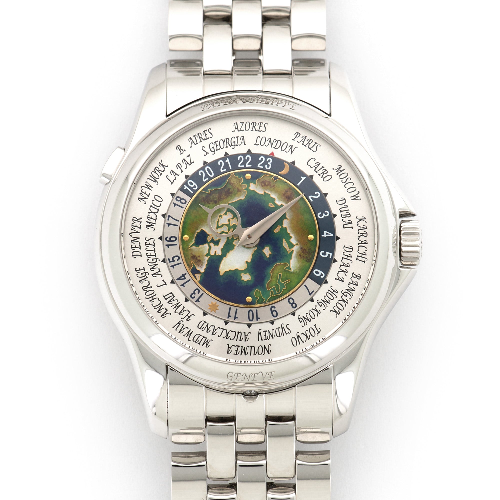 Patek Philippe - Patek Philippe Platinum World Time Cloisonne Watch Ref. 5131 - The Keystone Watches