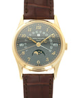 Patek Philippe - Patek Philippe Yellow Gold Perpetual Retrograde Grey Dial Watch Ref. 5050 - The Keystone Watches
