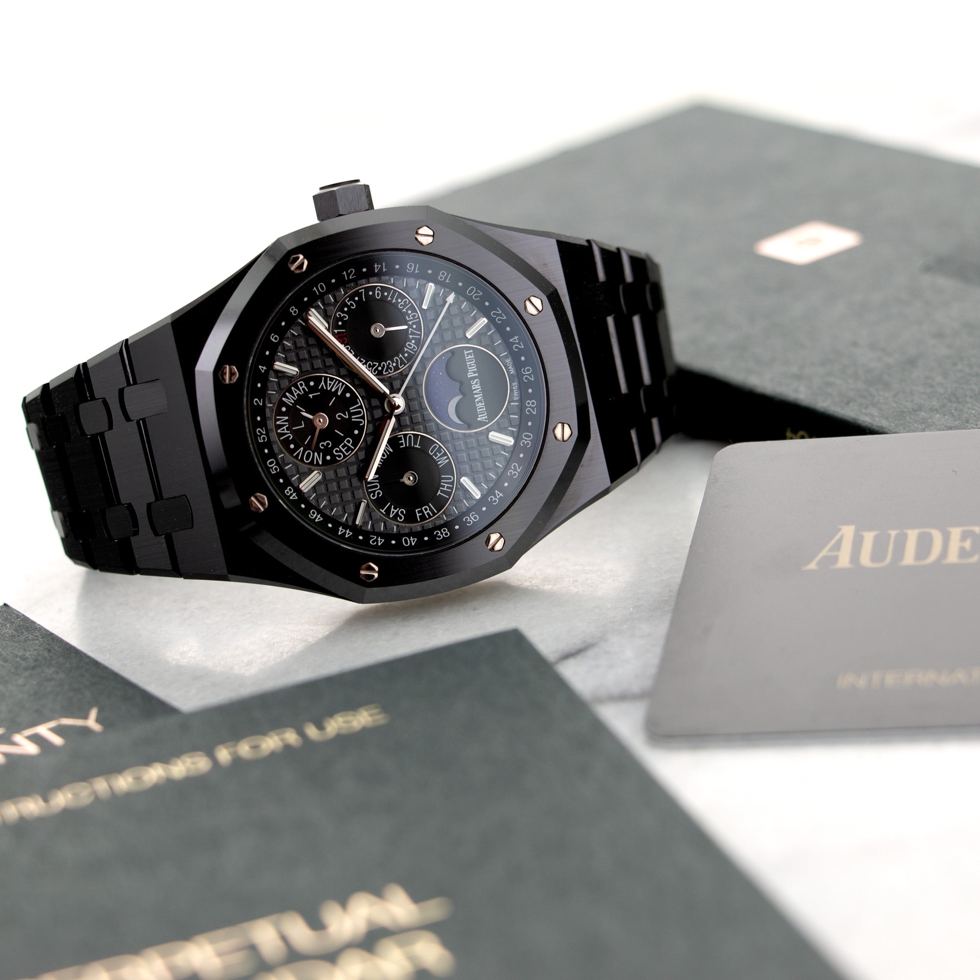 Audemars Piguet - Audemars Piguet Black Ceramic Royal Oak Perpetual Calendar Watch - The Keystone Watches
