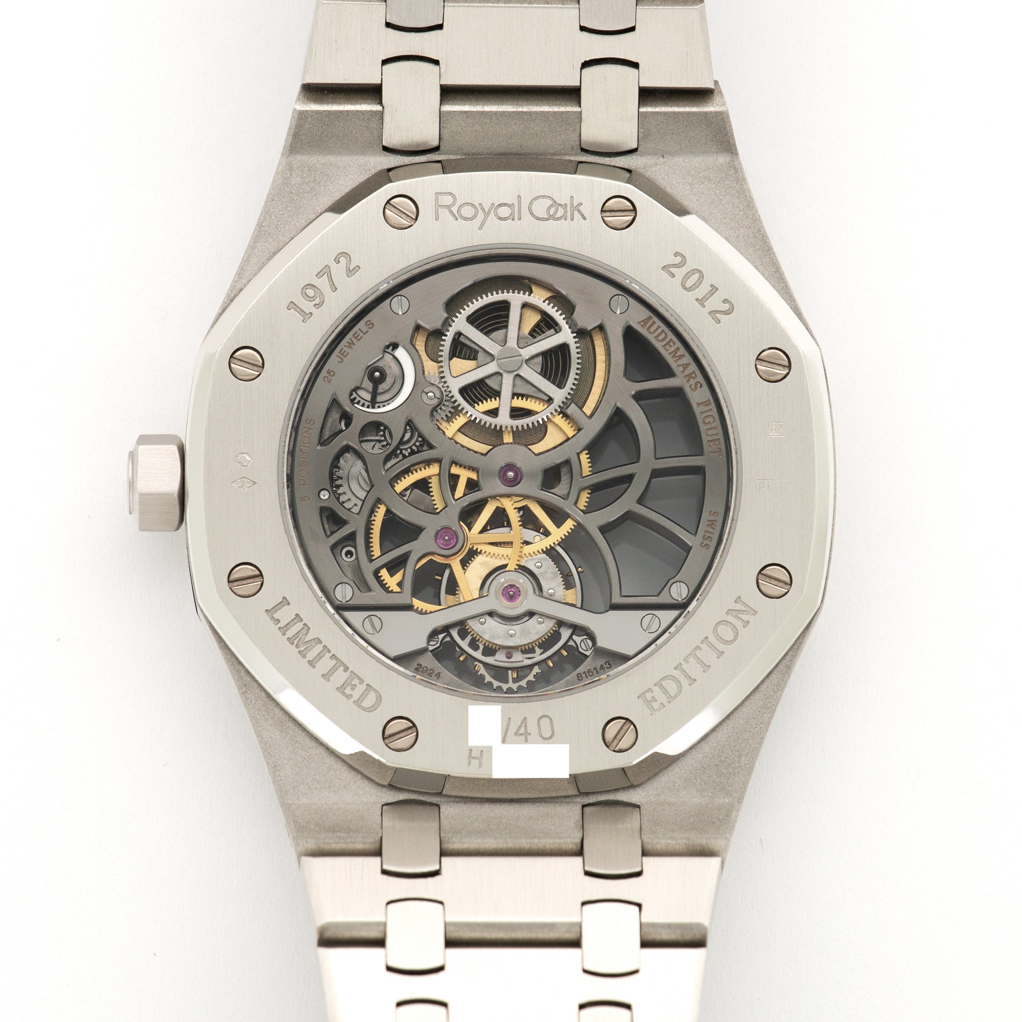 Audemars Piguet - Audemars Piguet Royal Oak Platinum Skeletonized Tourbillon Watch Ref. 26511 - The Keystone Watches