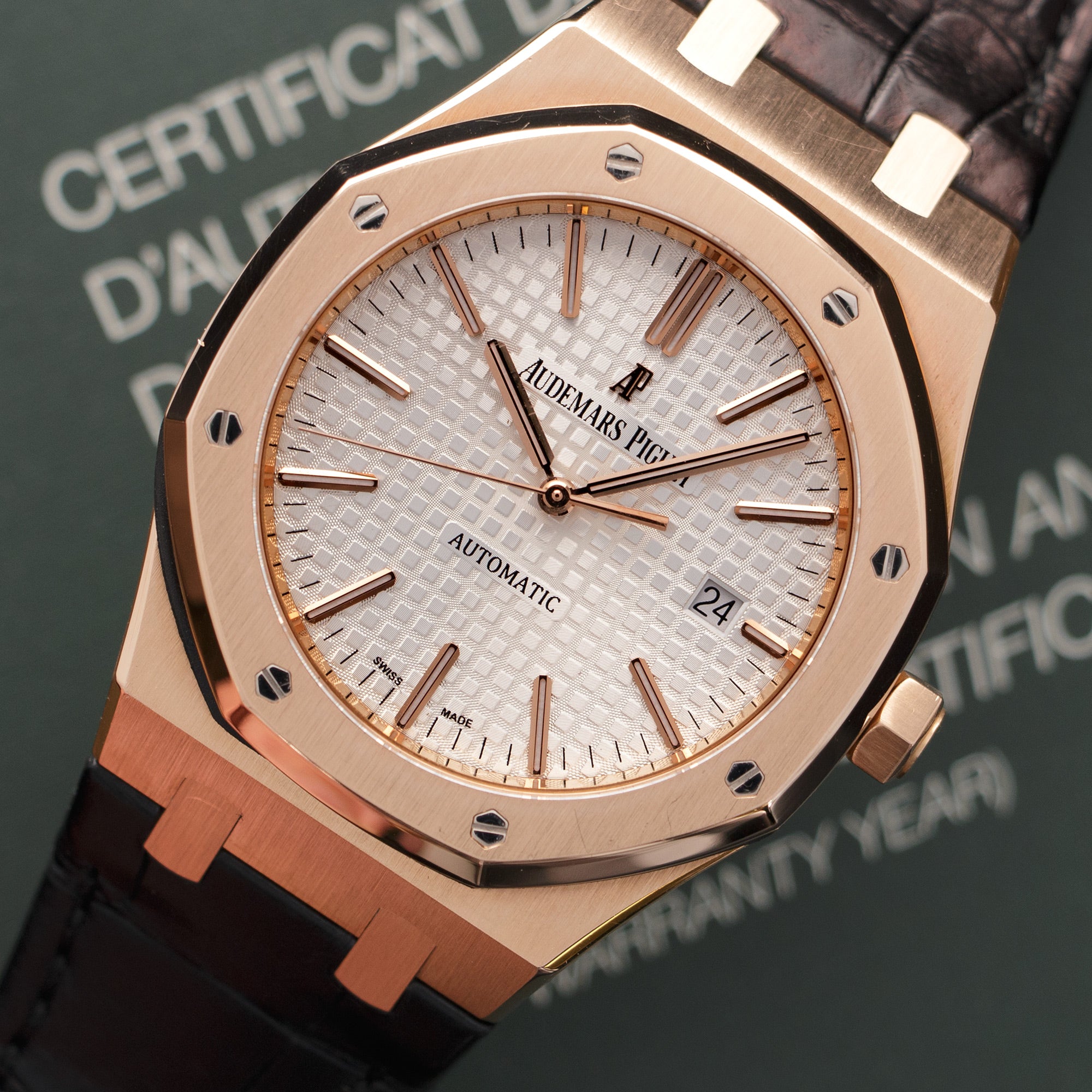 Audemars Piguet - Audemars Piguet Rose Gold Royal Oak Watch Ref. 15400 - The Keystone Watches
