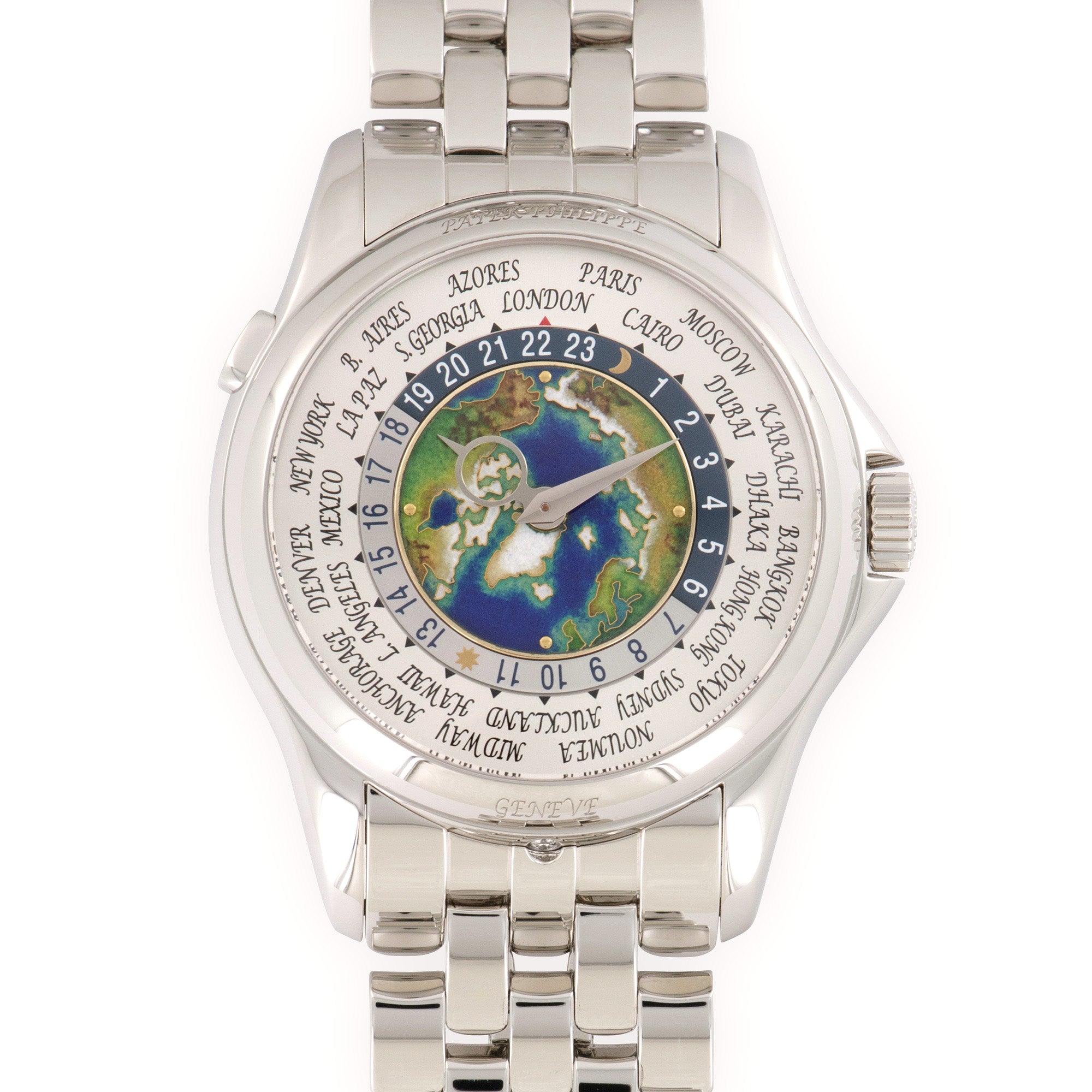 Patek Philippe - Patek Philippe Platinum World Time Cloisonne Watch Ref. 5131 - The Keystone Watches
