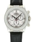 Rolex - Rolex Daytona White Gold with diamond bezel and Mother of pearl diamond dial Ref. 116589 - The Keystone Watches