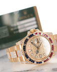 Rolex - Rolex Yellow Gold GMT-Master II Diamond Sapphire Ruby Watch Ref. 116758 - The Keystone Watches