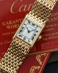 Cartier - Cartier Yellow Gold Tank Mechanical Watch on a Bracelet - The Keystone Watches