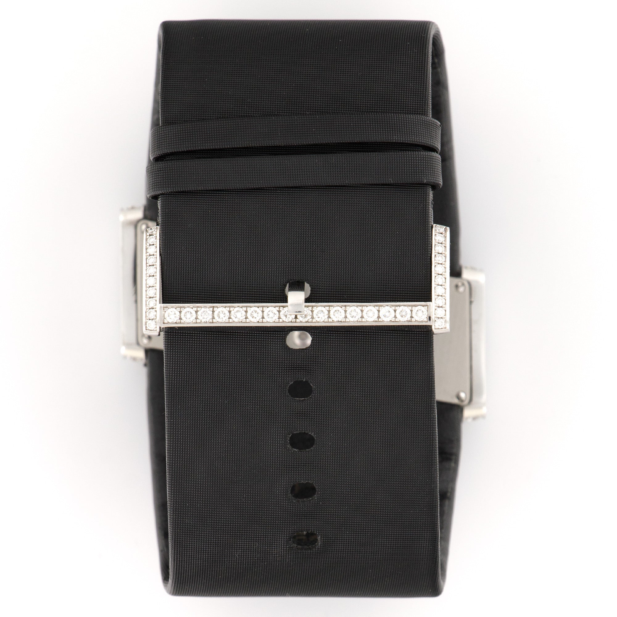 Cartier - Cartier White Gold Asymmetrical Diamond Watch with Original Box and Paper - The Keystone Watches