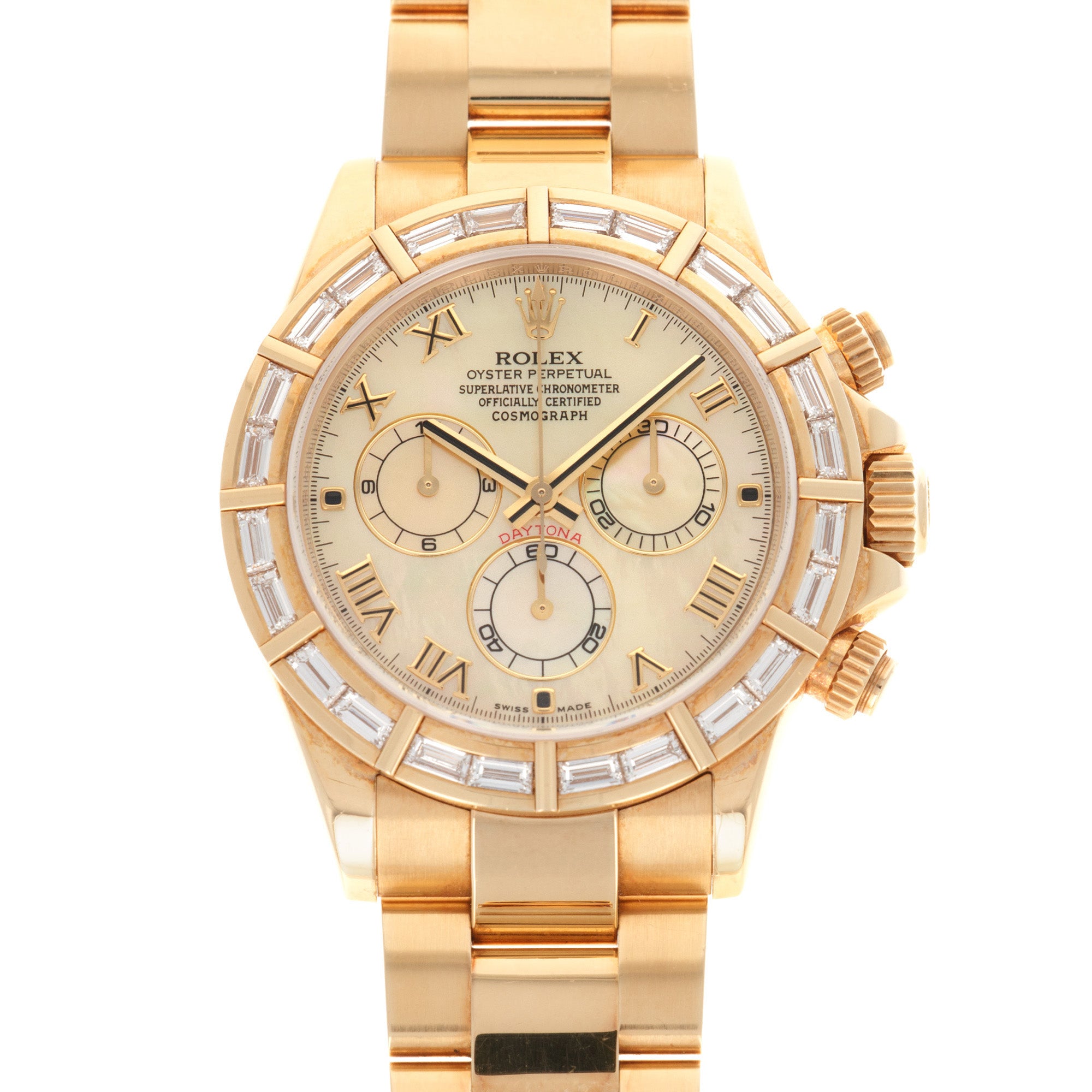 Rolex - Rolex Yellow Gold Daytona Baguette Diamond Watch Ref. 116568 - The Keystone Watches