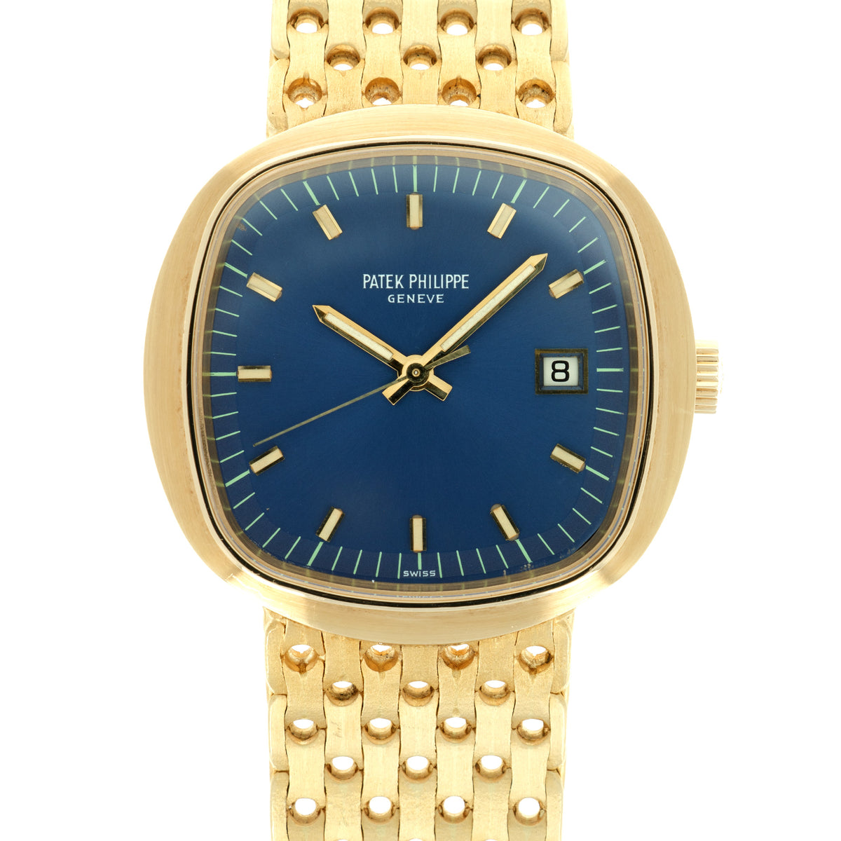 PATEK PHILIPPE ゴールドキーホルダー Patek Philippe Calatrava Navy & Gold Cufflink and Pin Set