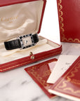 Cartier - Cartier White Gold Rectangulaire a Pattes Vis Armurier Enamel Tank Watch - The Keystone Watches
