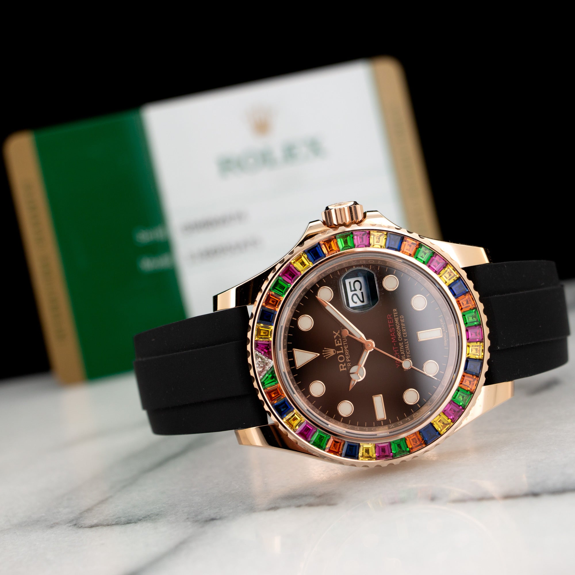 Rolex - Rolex Rose Gold Yacht-Master Rainbow Watch Ref. 116695 - The Keystone Watches