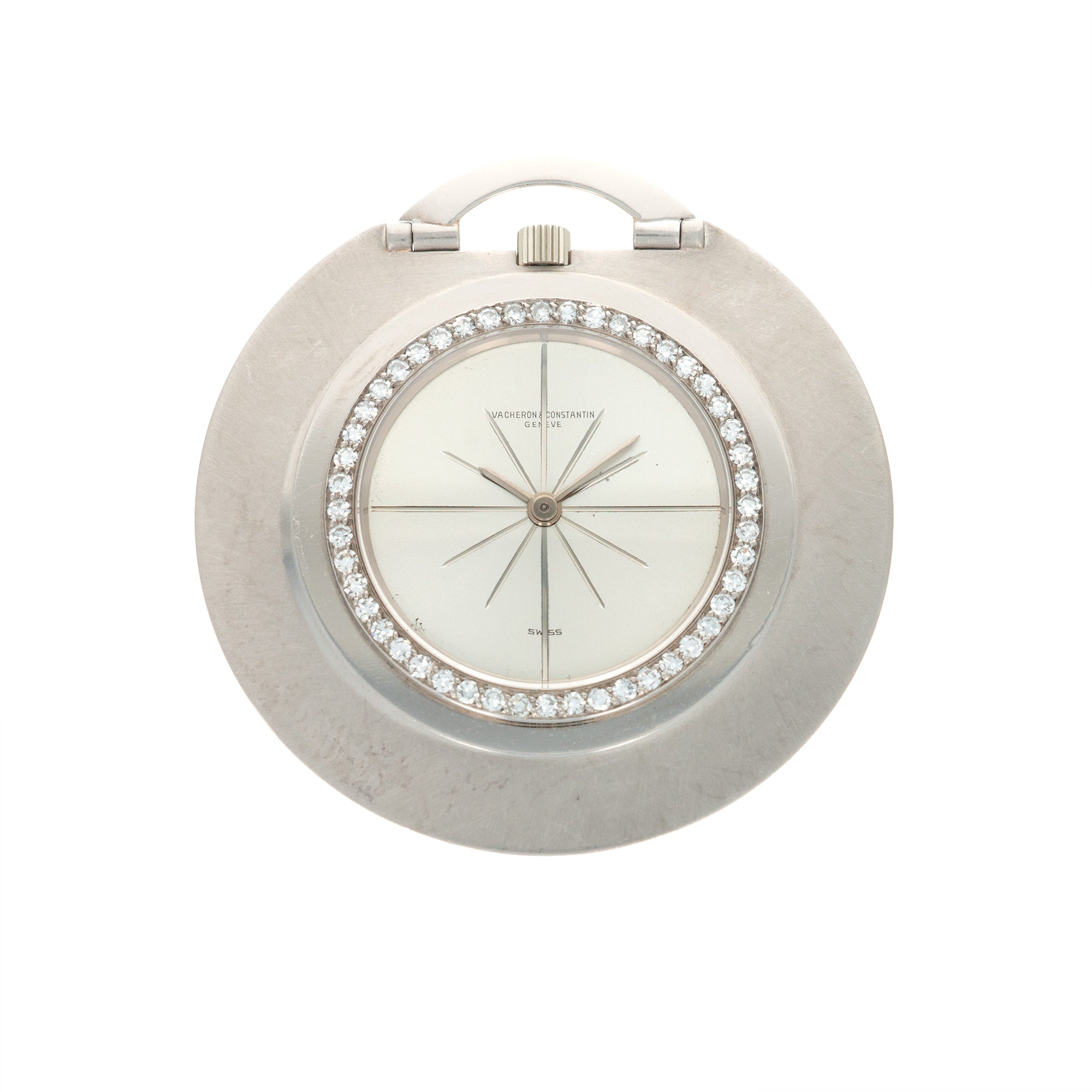 Vacheron Constantin - Vacheron Constantin White Gold diamond bezel pocket watch - The Keystone Watches