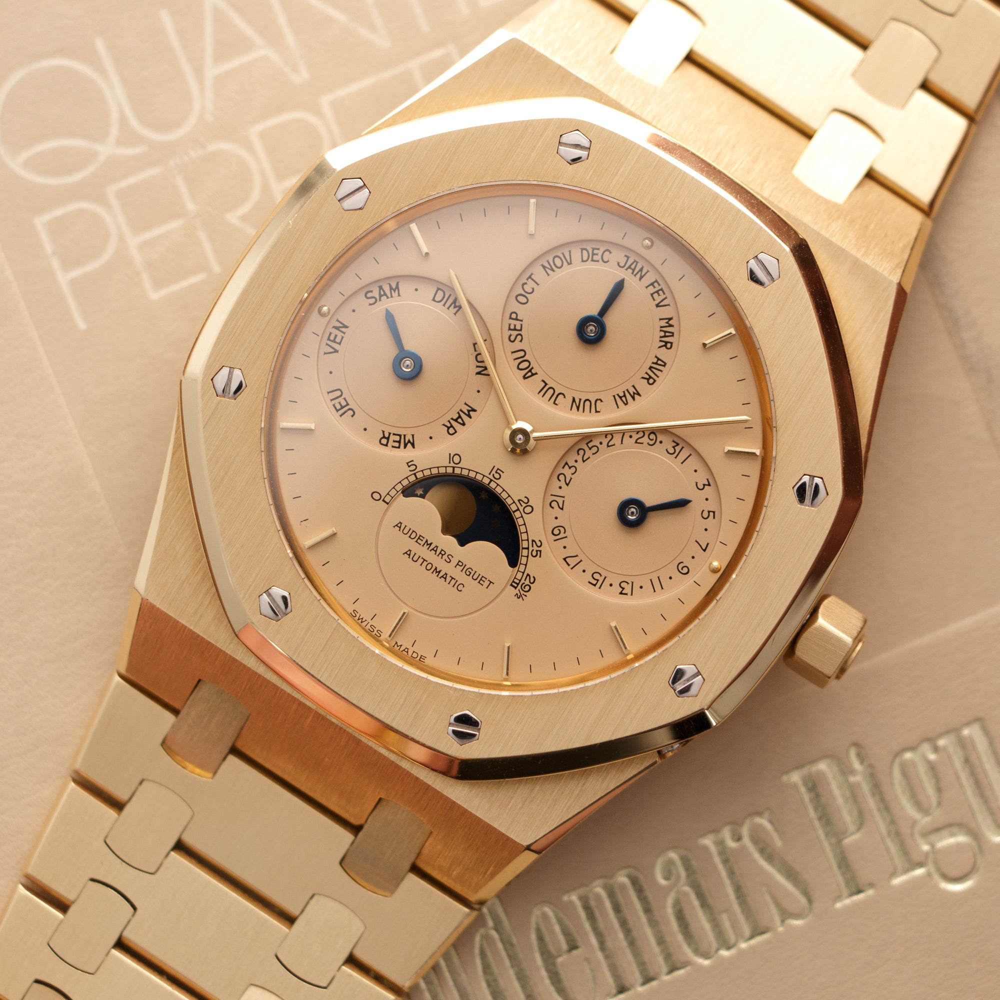 Audemars Piguet - Audemars Piguet Yellow Gold Royal Oak Quantieme Perpetual Watch Ref. 25654 - The Keystone Watches