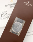Patek Philippe - Patek Philippe Platinum Chronograph 175th Anniversary Watch Ref. 5975 in Double Sealed Condition - The Keystone Watches